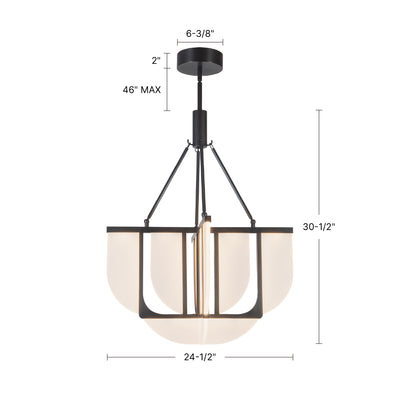 Anders 24-in Steel Chandelier