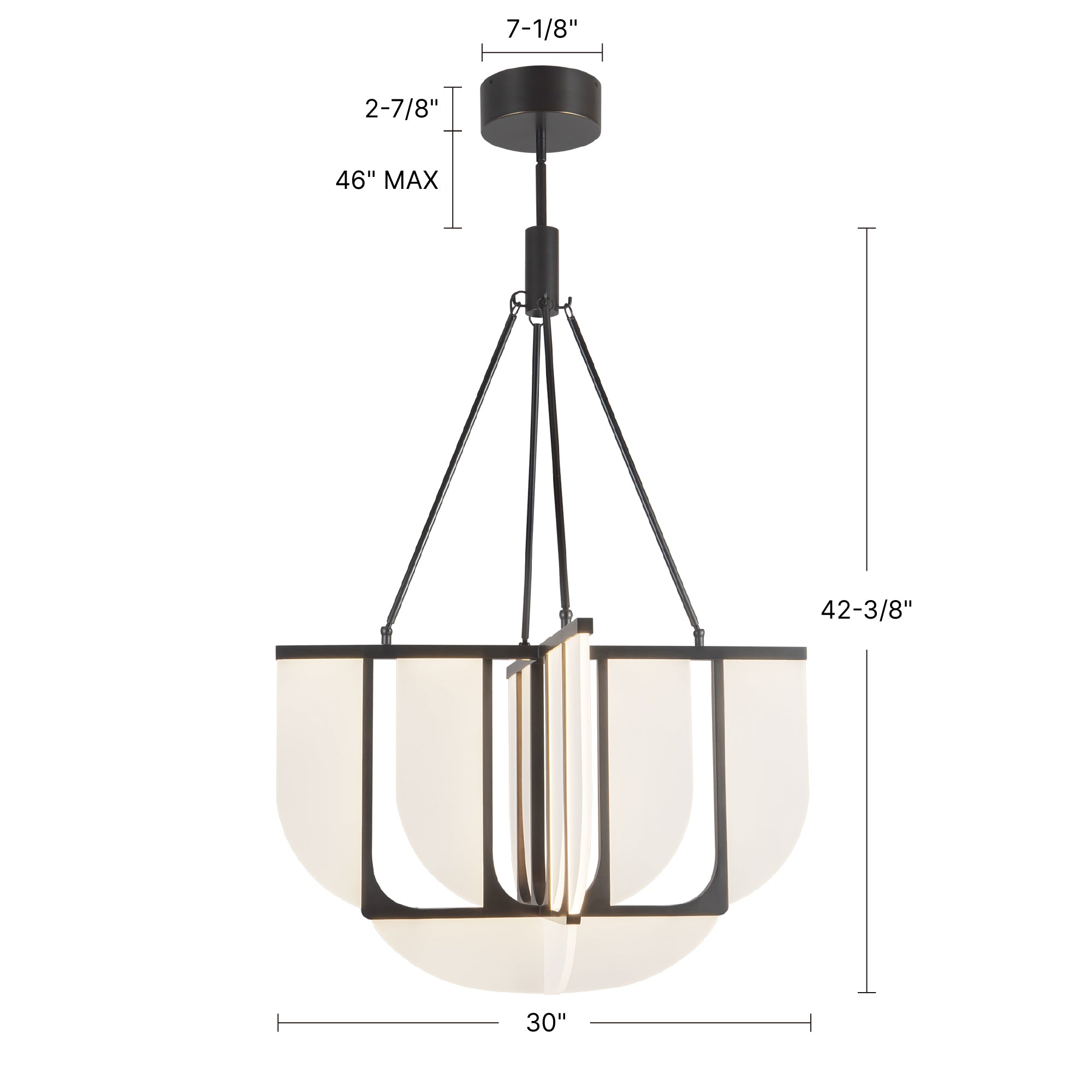 Anders 29-in Steel Chandelier
