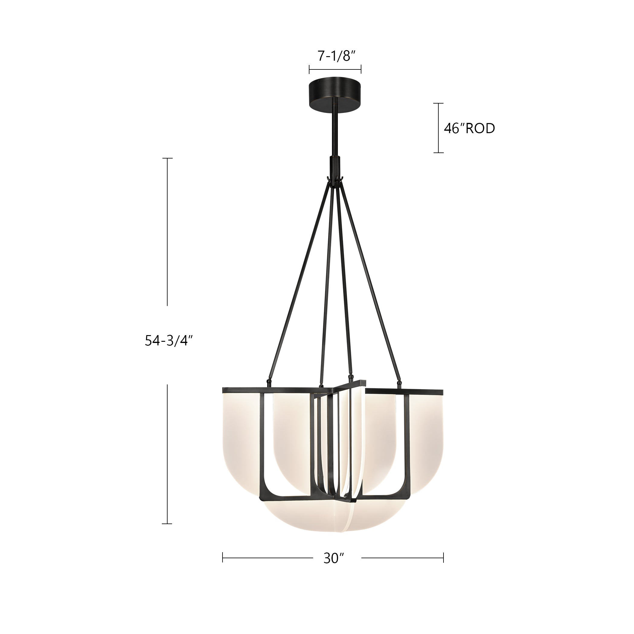 Anders 30-in Steel Chandelier