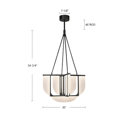 Anders 30-in Steel Chandelier