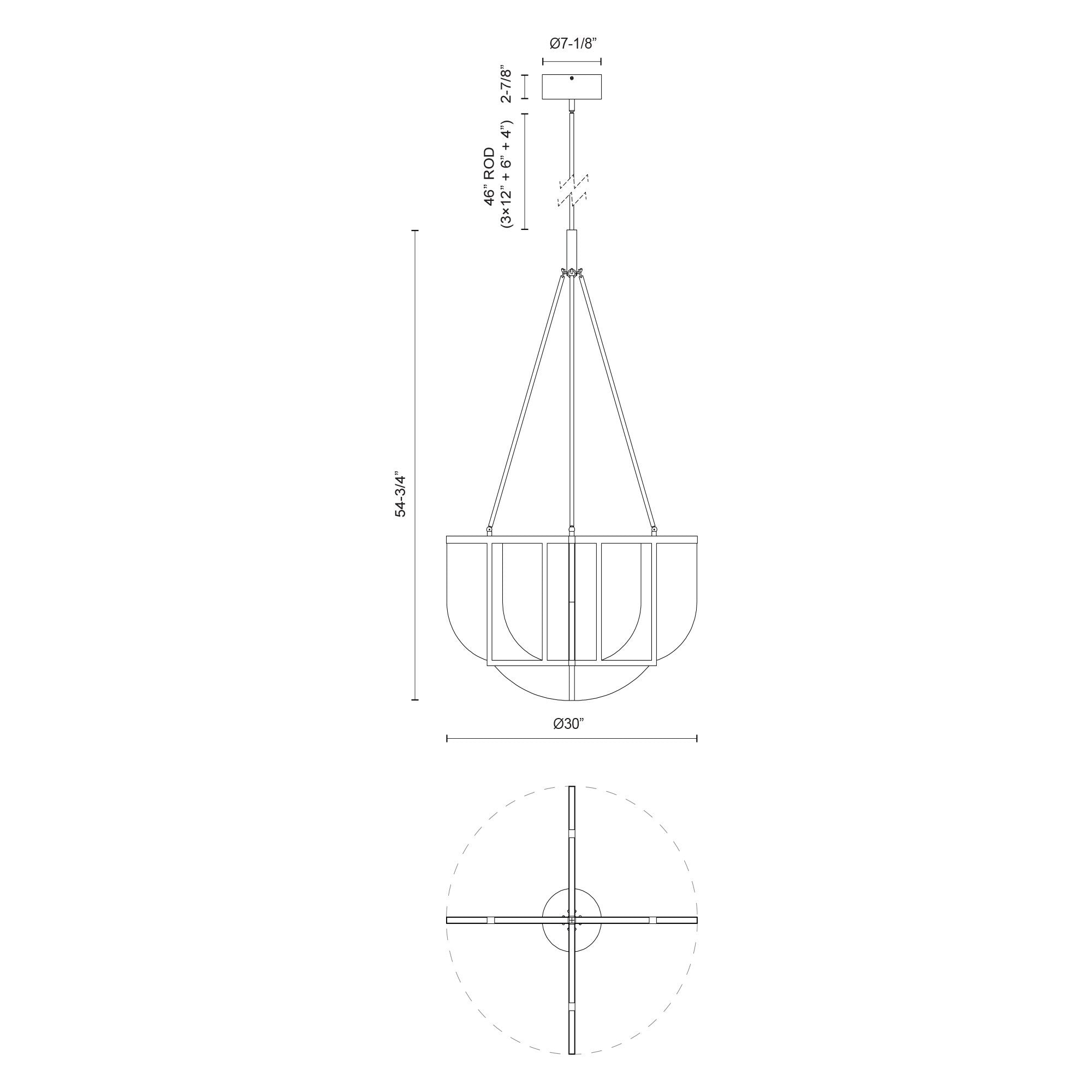 Anders 30-in Steel Chandelier