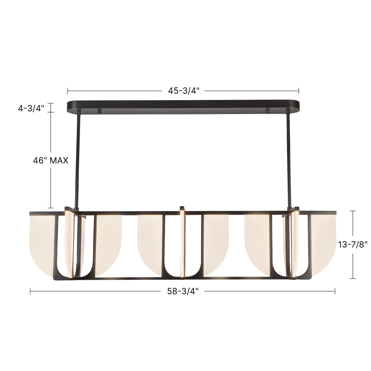 Anders 59-in Steel Linear Pendant