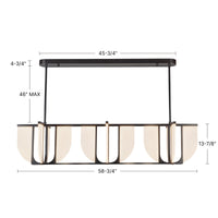 Anders 59-in Steel Linear Pendant