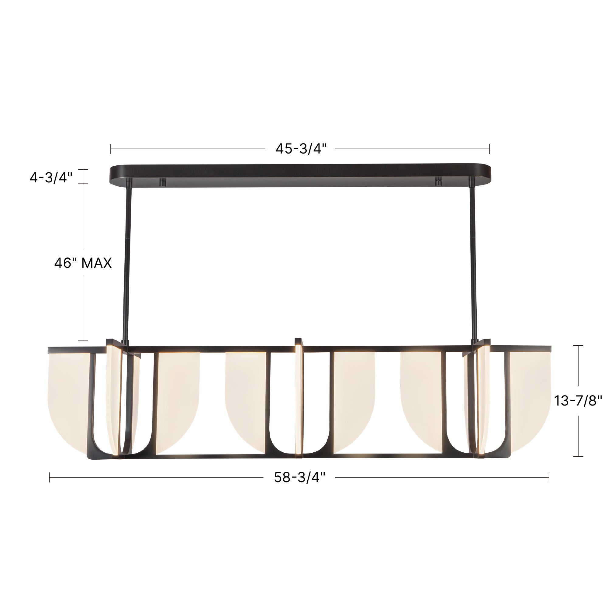 Anders 59-in Steel Linear Pendant