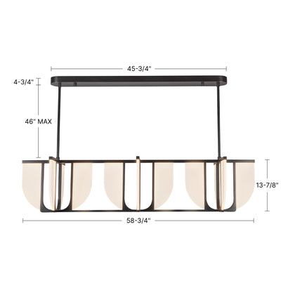 Anders 59-in Steel Linear Pendant