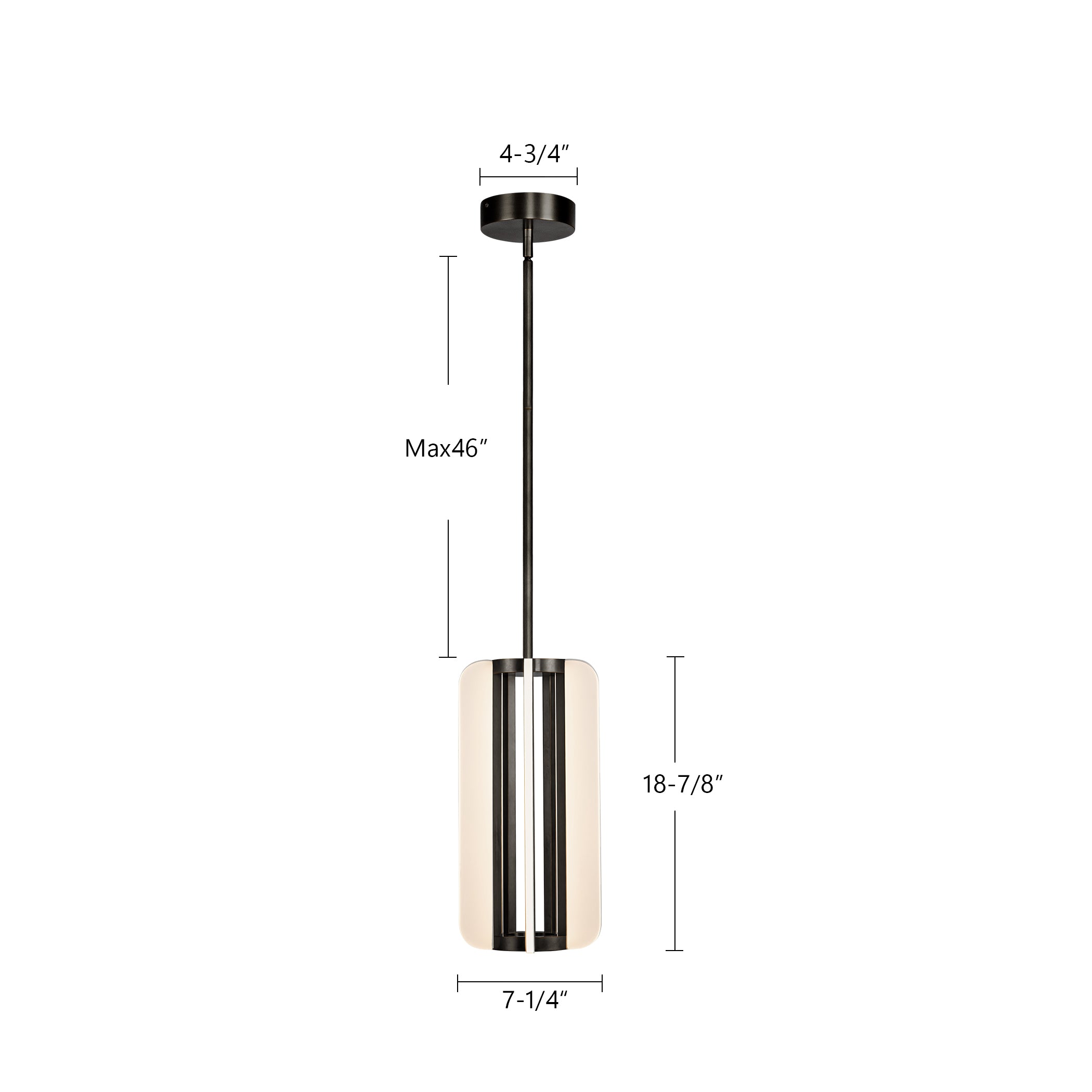 Anders 7-in Steel Pendant