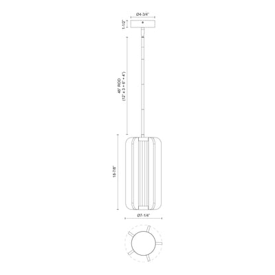 Anders 7-in Steel Pendant
