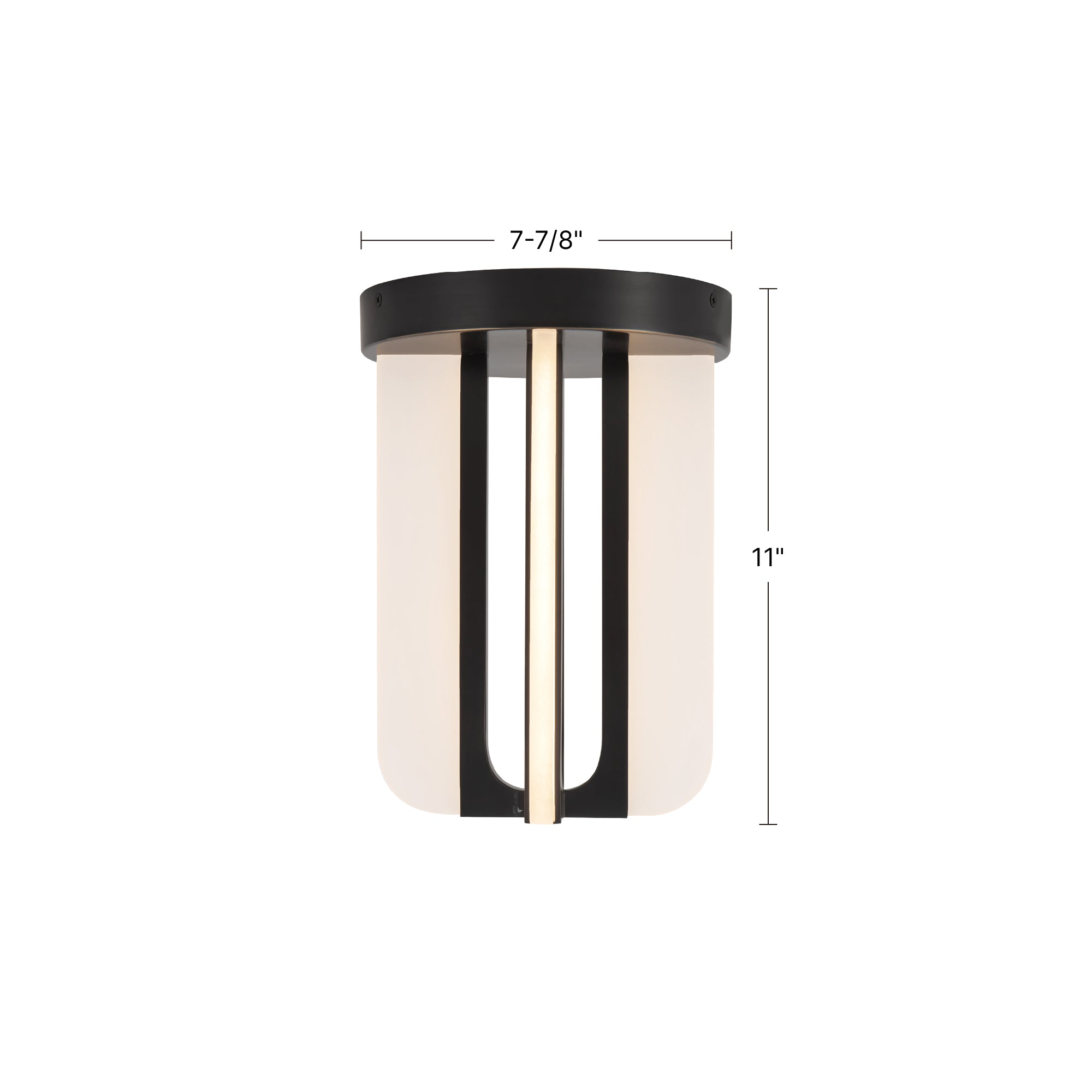 Anders 8-in Steel Semi-Flush Mount
