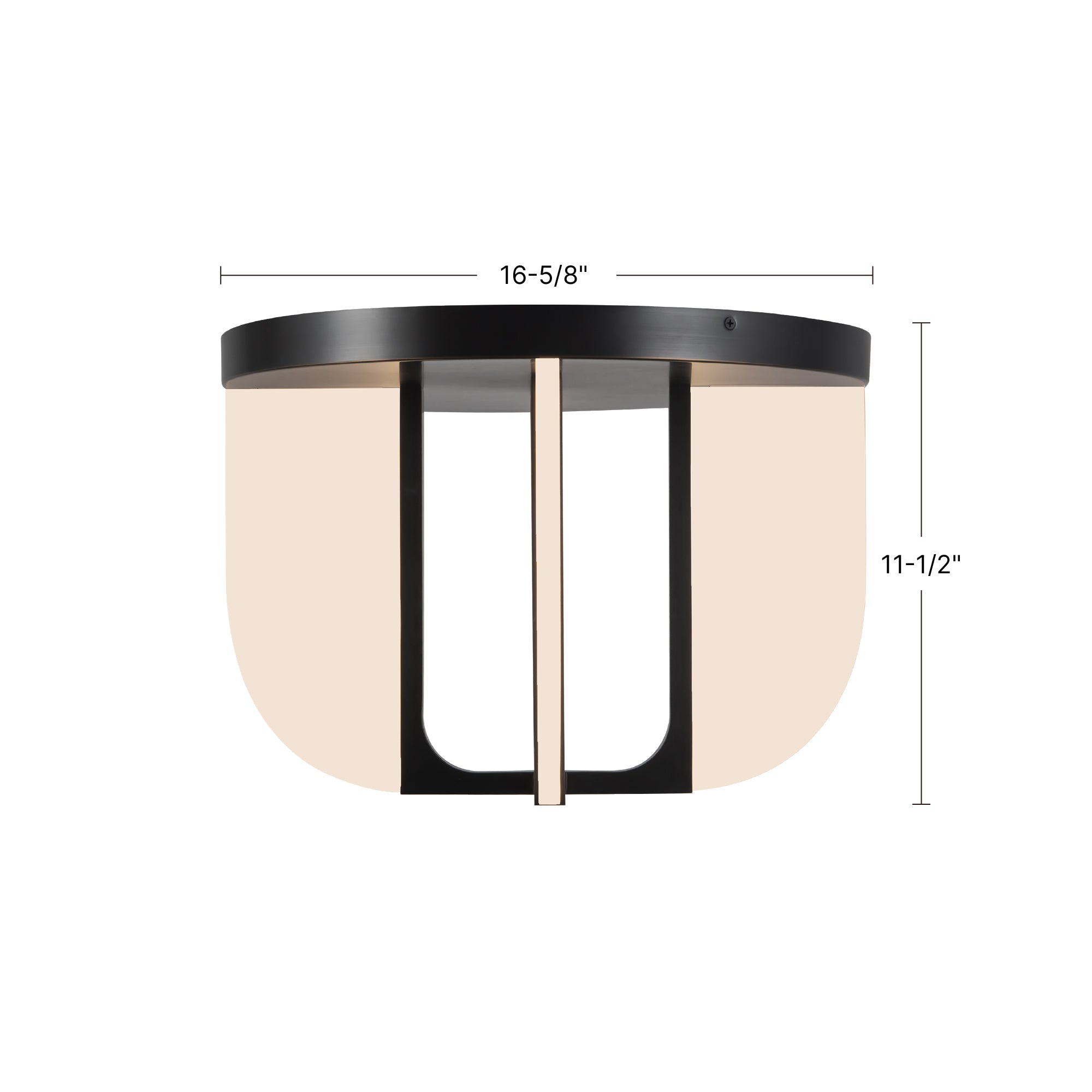 Anders 17-in Steel Semi-Flush Mount