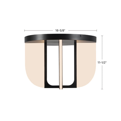 Anders 17-in Steel Semi-Flush Mount
