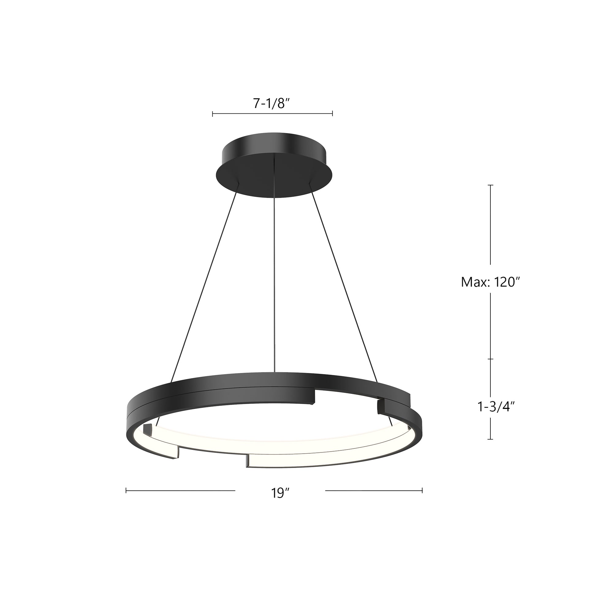 Anello Minor 19-in Aluminum Pendant