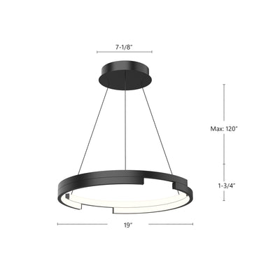 Anello Minor 19-in Aluminum Pendant