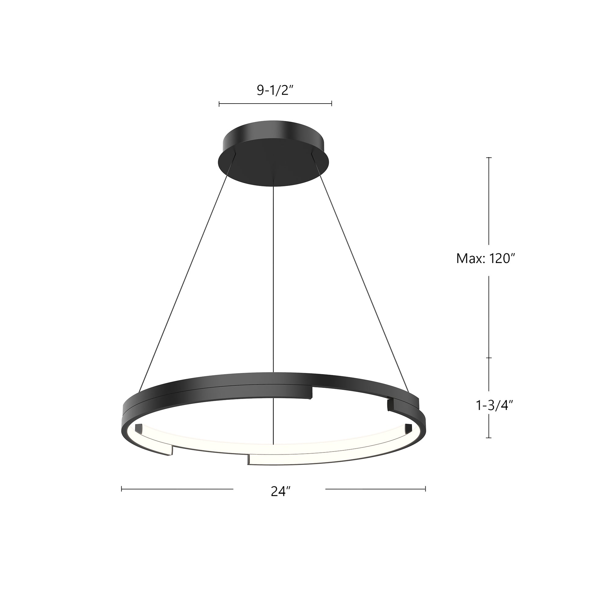 Anello Minor 24-in Aluminum Pendant