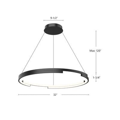 Anello Minor 32-in Aluminum Pendant