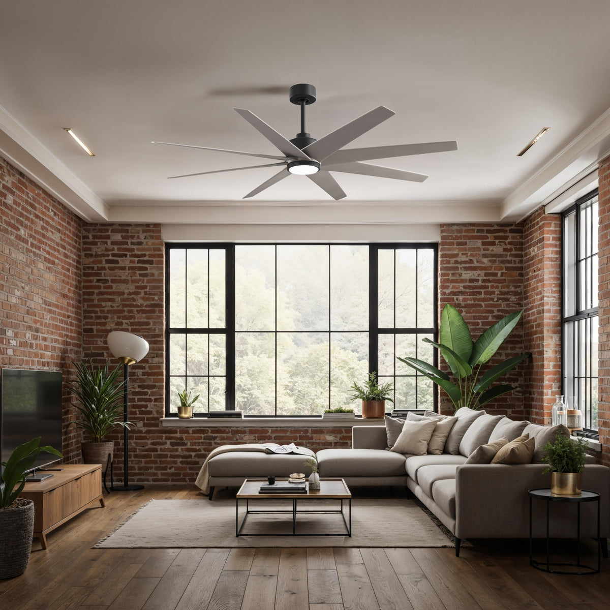 64-inch Ariella 8-Blade Ceiling Fan with LED Light