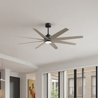 64-inch Ariella 8-Blade Ceiling Fan with LED Light