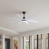 64-inch Ariella 8-Blade Ceiling Fan with LED Light