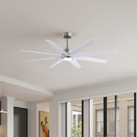 64-inch Ariella 8-Blade Ceiling Fan with LED Light