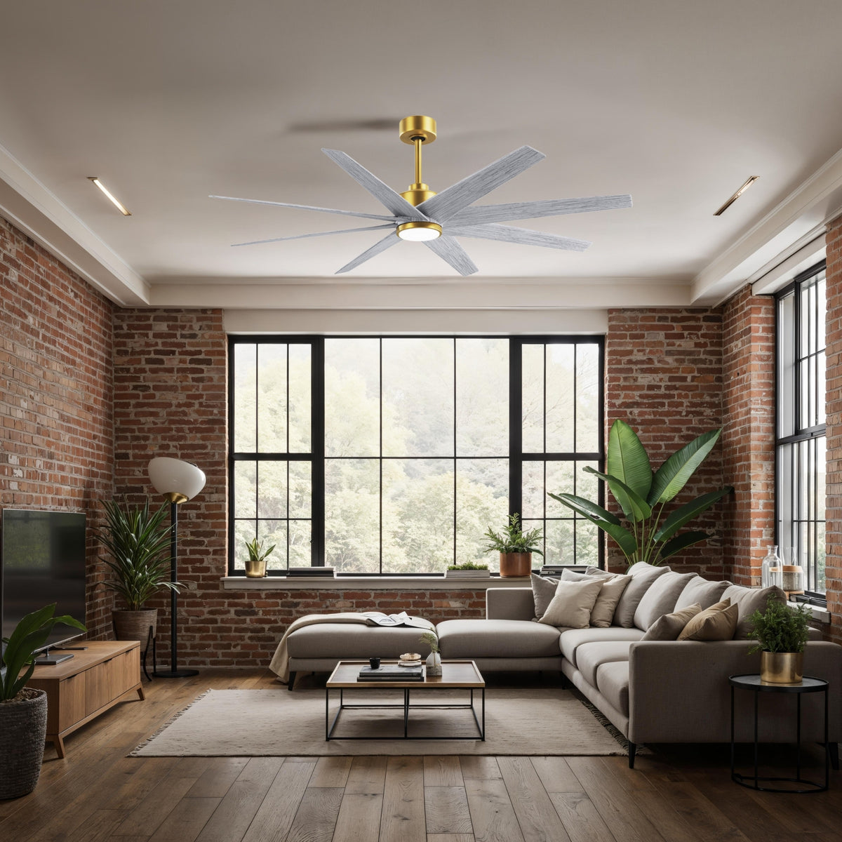 64-inch Ariella 8-Blade Ceiling Fan with LED Light