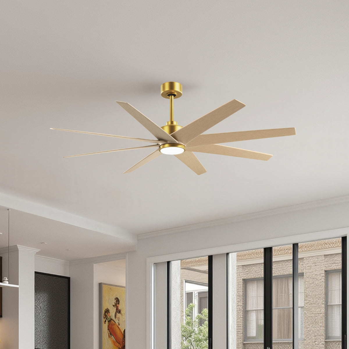 64-inch Ariella 8-Blade Ceiling Fan with LED Light