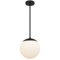 10-Inch Sand Black Rondure Outdoor LED Pendant Light