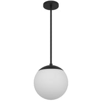 10-Inch Sand Black Rondure Outdoor LED Pendant Light