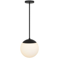 10-Inch Sand Black Rondure Outdoor LED Pendant Light