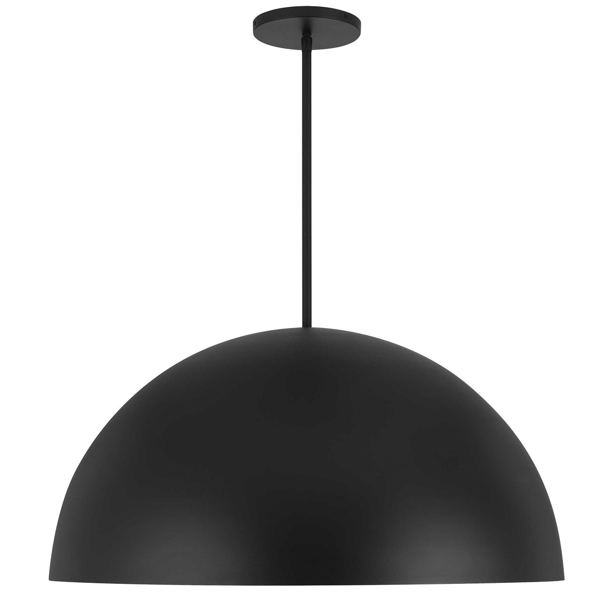 32-Inch Sand Black Half Round Outdoor LED Pendant Light