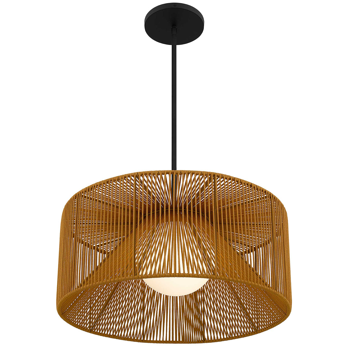 22-Inch Sand Black Key West Outdoor LED Pendant Light