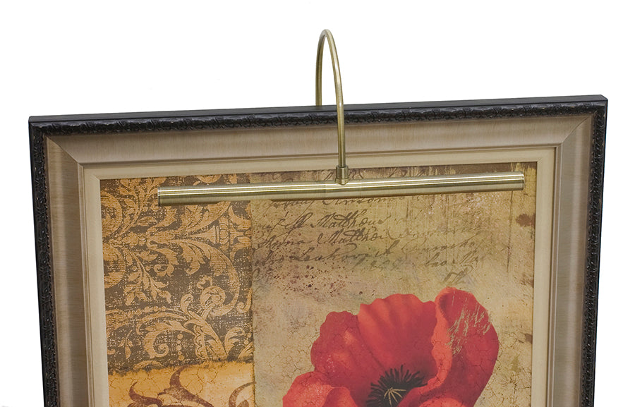 16-inch Advent Antique Brass Plug-In Picture Light