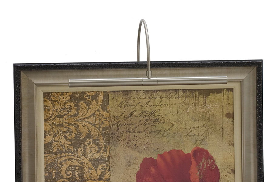 16-inch Advent Satin Nickel in-Line Switch Plug-In Picture Light