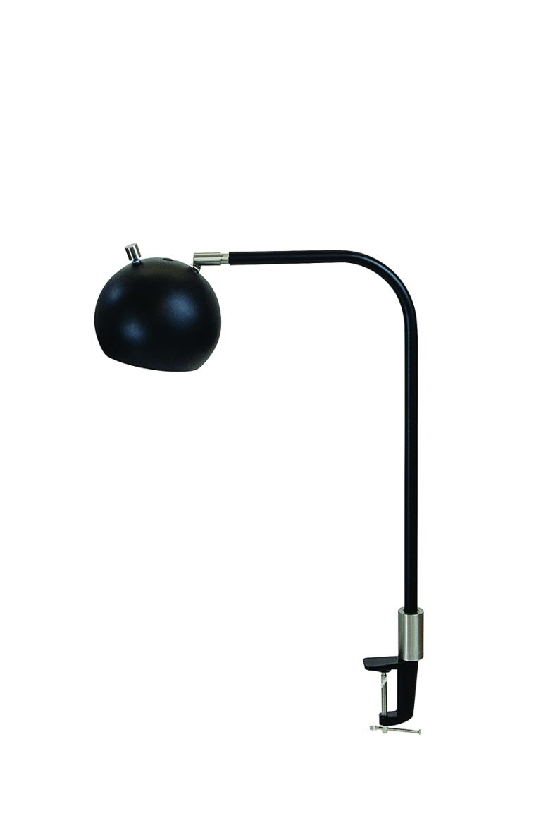 20-inch Aria Black Satin Nickel Clip-on Task Lamp