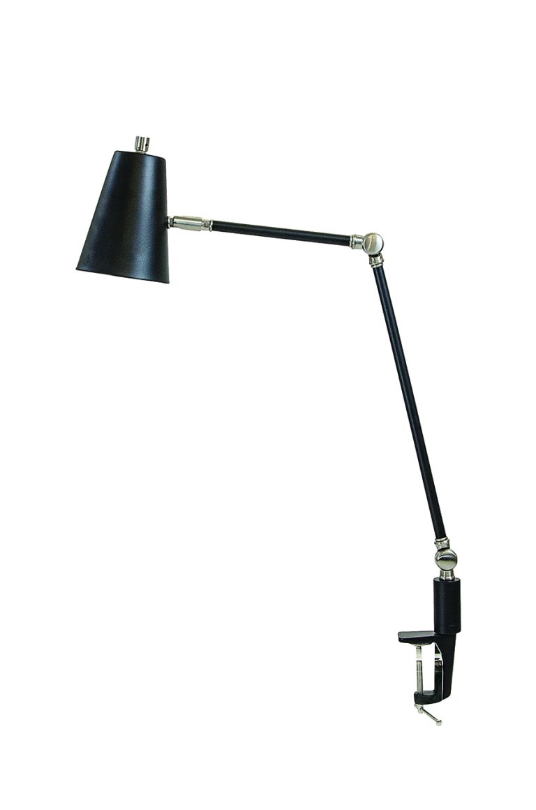 18.5-inch Aria Black Satin Nickel Clip-on Task Lamp