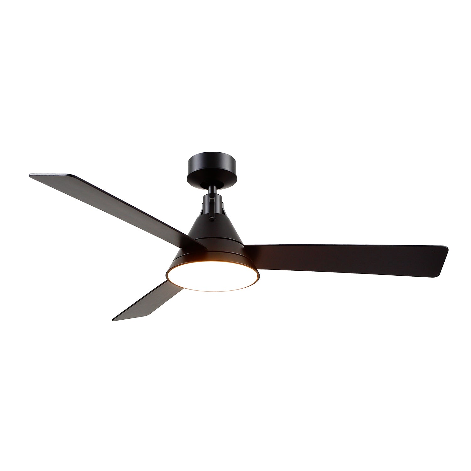 Archer 54-in Matte Black Reversible DC LED Ceiling Fan