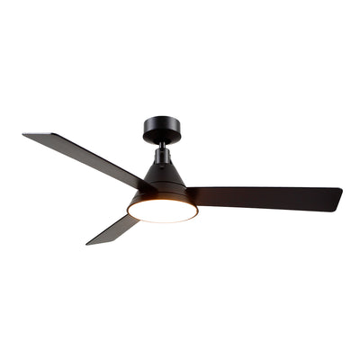Archer 54-in Matte Black Reversible DC LED Ceiling Fan