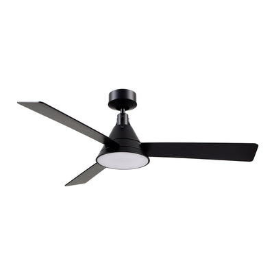 Archer 54-in Matte Black Reversible DC LED Ceiling Fan