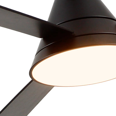Archer 54-in Matte Black Reversible DC LED Ceiling Fan
