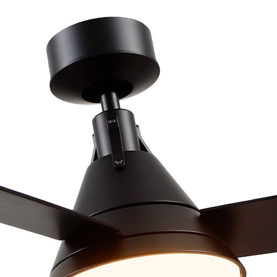 Archer 54-in Matte Black Reversible DC LED Ceiling Fan