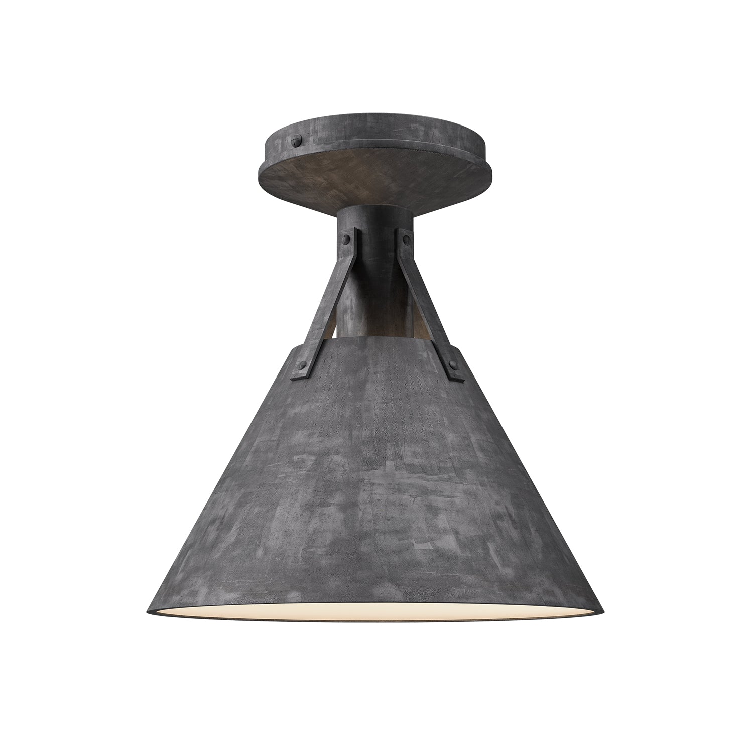Archer 10-in Steel Flush Mount