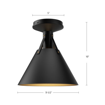 Archer 10-in Steel Flush Mount