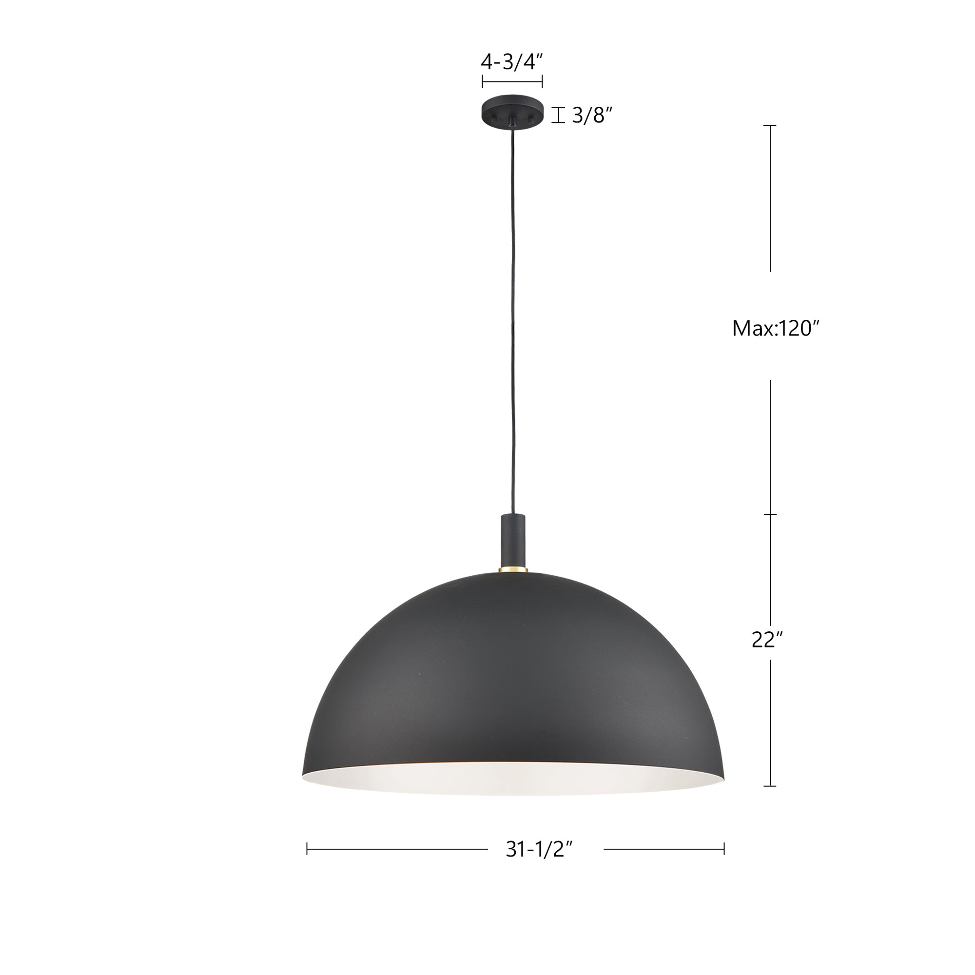 Archibald 32-in Aluminum Pendant