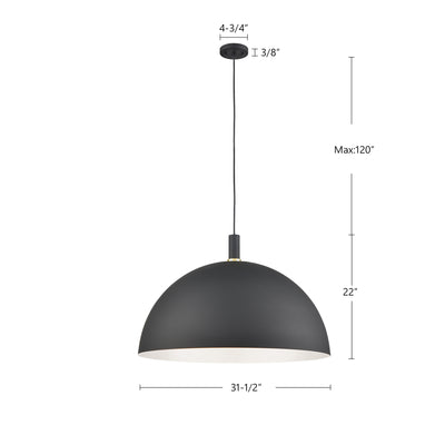 Archibald 32-in Aluminum Pendant