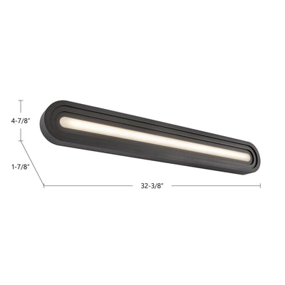Arco 32-in Aluminum Vanity Light