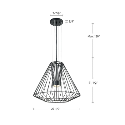 Arctic 28-in Aluminum Outdoor Pendant