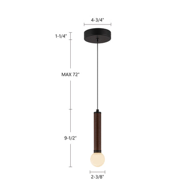 Arden 9-in Aluminum Pendant