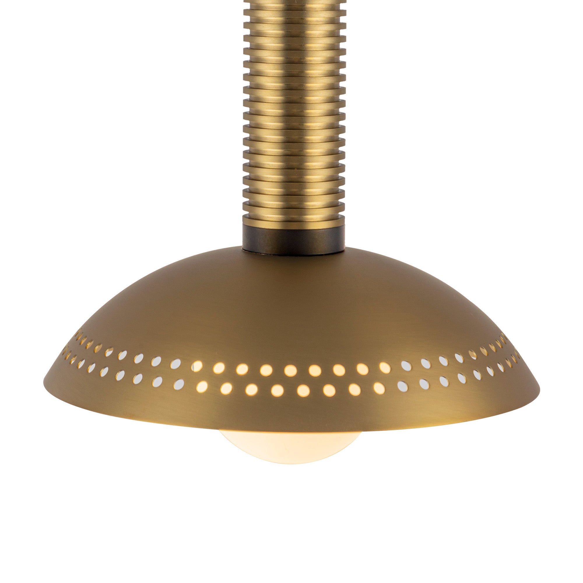 Arden 9-in Opal Glass and Steel Shade LED Pendant