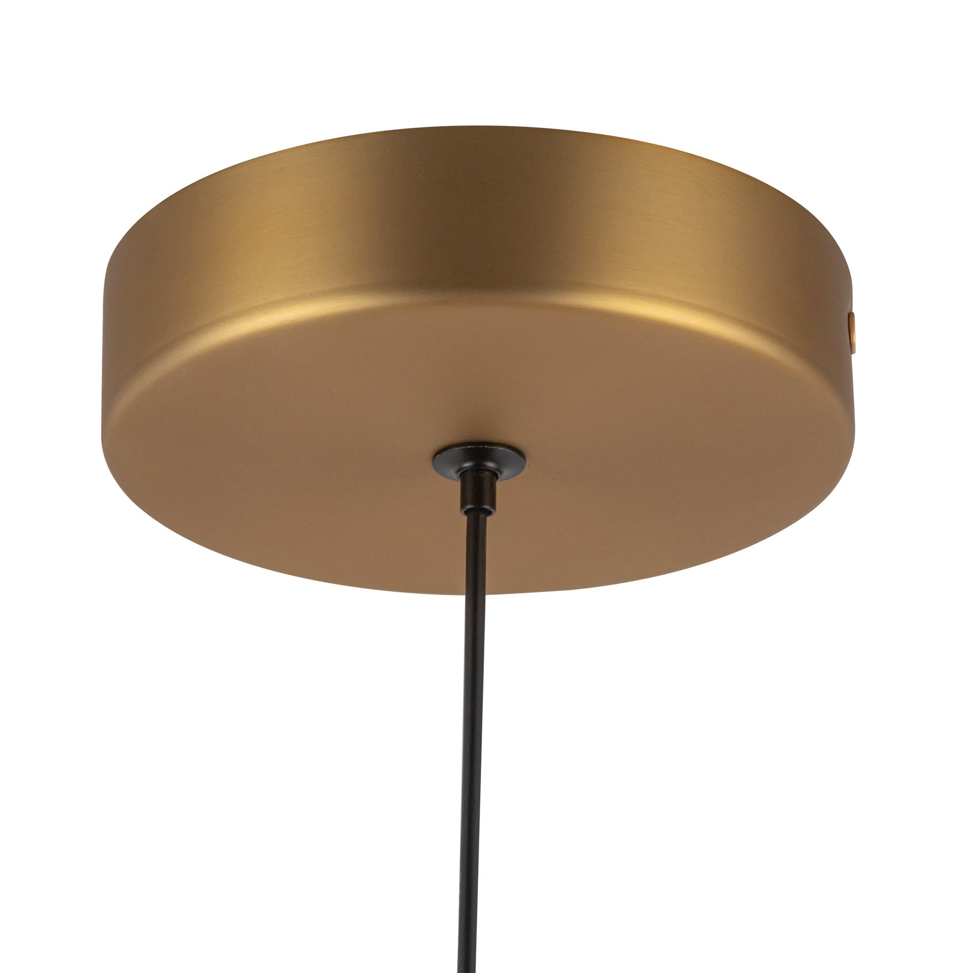 Arden 9-in Opal Glass and Steel Shade LED Pendant