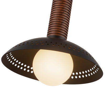 Arden 9-in Opal Glass and Steel Shade LED Pendant