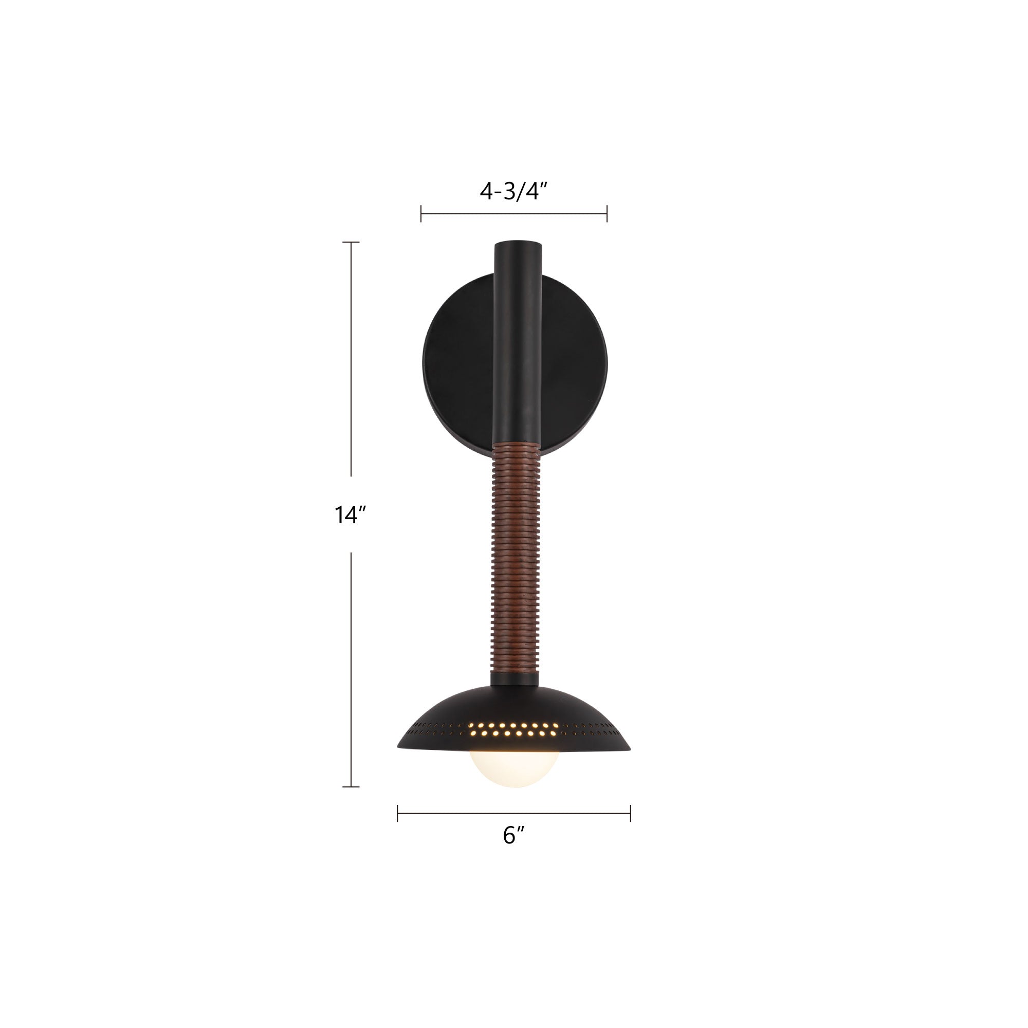 Arden 14-in (With Shade) Aluminum Vanity Light