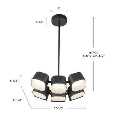 Arena 18-in Aluminum Chandelier